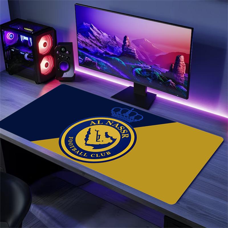 Al Nassr FC Print Cushion Non-slip Laptop Tablet Big Mousepad XXL Mat Mini PC Playmat With Lock edge