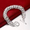 Fine Noble  Sterling  Solid Chain Bracelet For Women Men Charm Party Gift Wedding Party Fashion Jewelry
