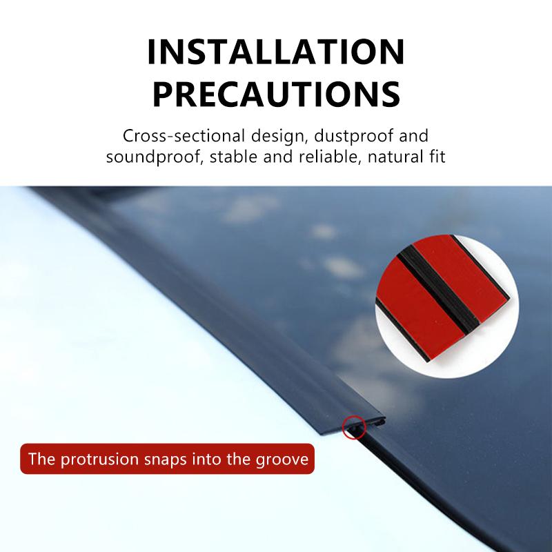SEAMETAL Car Windshield Roof Seal Strip Rubber Auto Front Rear Window Edge Sealing Strips Waterproof Dustproof Protector Strips
