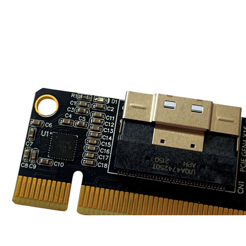 Карта расширения PCIe 4.0 x16 на 4 порта NVMe SlimSAS 8i SFF8654 Видеокарта Жесткий