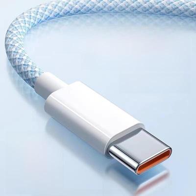Цветной плетеный кабель USB-C для быстрой зарядки телефонов Android мощностью 120 Вт и силой тока 6 А