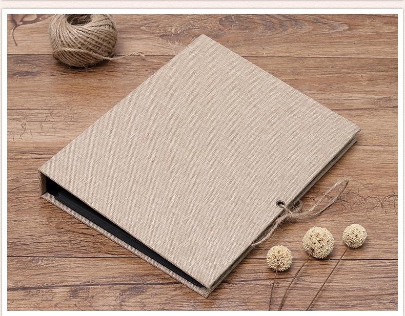 Simple Linen DIY Photo Album Wedding Album Retro Family Large-Capacity Photo Album Handmade Creative Gifts