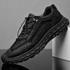 Кроссовки мужские 2025 осень новые мягкая подошва уличные повседневные универсальные нескользящие на одной педали кожаные мужские туфли рабочие туфли