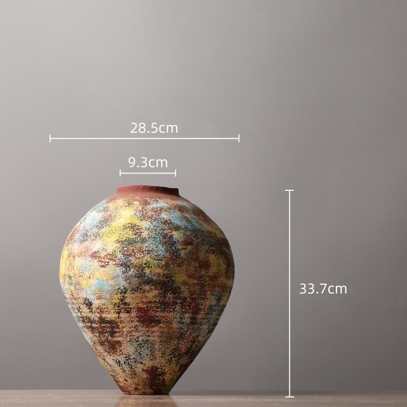 Керамическая ваза Ретро Цветная Граффити Ваза для цветов Керамические поделки Фарфоровая ваза Террариум Аксессуары для украшения дома