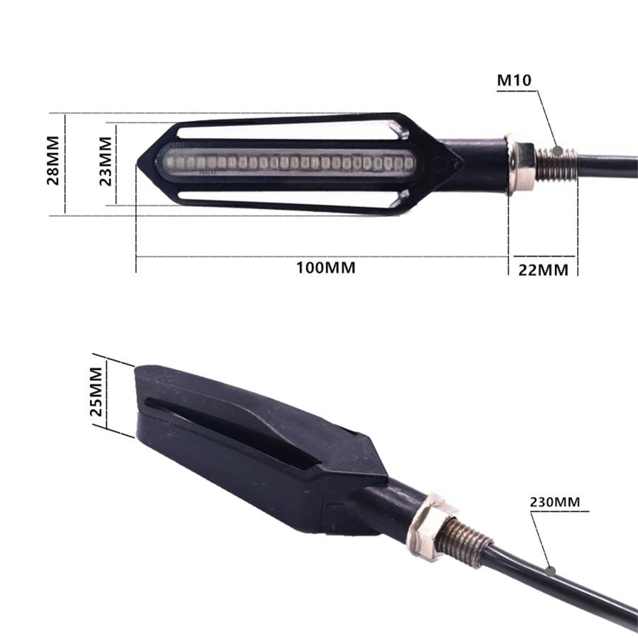 Новый 2X Двухцветный 24 LED Мотоциклетный Стоп-сигнал Мигалка Стробоскоп Указатель поворота