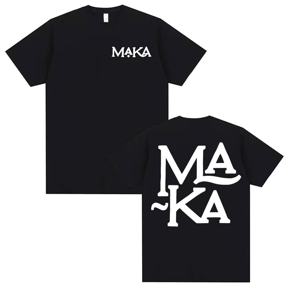 Rapper Maka Aura Tour Album 2025 T Shirts for Unisex Women Vintage Style Harajuku Street Tshirt Casual High Quality Cotton T Shirt