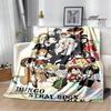 Мультяшные одеяла с принтом «Bungo Stray Dogs» Плед для пикника Теплые фланелевые одеяла Одеяла для домашней кровати Постельное белье Подарок на день рождения