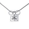 HUSUEU New Design Antique Silver Vintage Styles Lucky Soul Lock Hmong Pendant Necklace Fair Jewelry