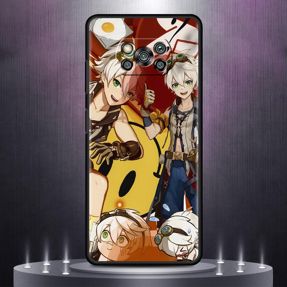 Phone Case For Xiaomi Mi Poco X3 NFC 10T Pro 11T 11 Lite Note 10 M3 9T F3 CC9 Black Soft Cover A2 F1 Shell Genshin Impact Fundas
