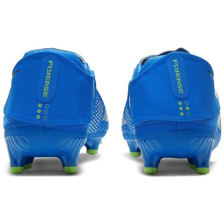 Nike Phantom GT Academy FlyEase Круглый носок Шнуровка MG (Резиновые короткие шипы) Нескользящие Прочные Футбольные Бутсы Мужские кроссовки Синий Серебристый DA2835-403
