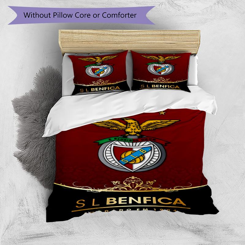 3pcs Football Team (18) Design Cover Set - HD Printed Bedding with 1 Cover and 2 Pillowcases - Perfect for Home and Dorm Decor
