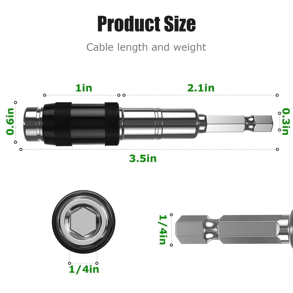 Magnetic Swiveling Bit Holder Screwdriver Bits Pivoting Drill Tip Quick Release Flexible Screw Driver Extender Bendable Corner