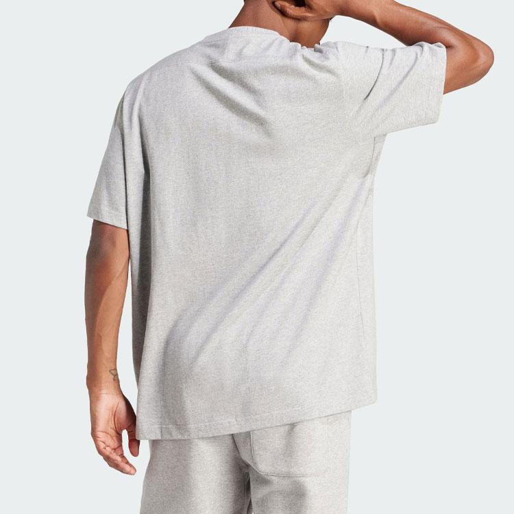 adidas Всесезонная мужская футболка с вышивкой и графикой, серая IS1474