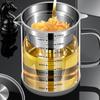 Multifunctional Frying Oil Filter Pot for Kitchen Use Glass Storage Jar with Deep Strainer for Cooking Enthusiasts