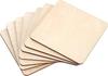 Dessous De Verre - Creative Deco - 10 X 10 Cm - Bois Carré - Non-Peint - Beige