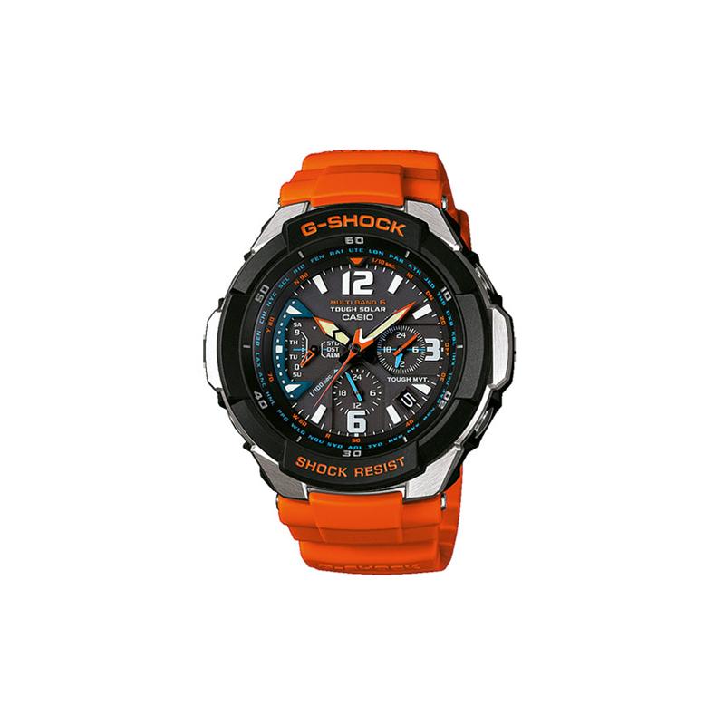 Casio Серия G-SHOCK Gravity Master Радиоконтроль Отображение даты Кварцевый механизм Водонепроницаемый и ударопрочный Кварцевый механизм Ремешок из смолы Японский и GW-3000M-4AER