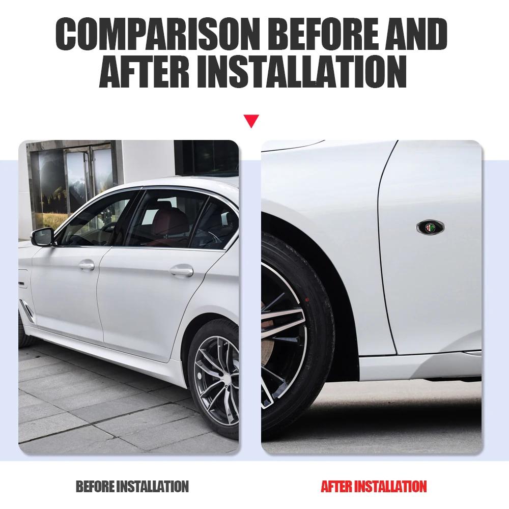 For Alfa Romeo 2026 Hot Sticker 1pc 3D Aluminium Ellipse Car Emblem Alfa Romeo Badge Decal Decorative Stickers For Alfa Romeo Gi