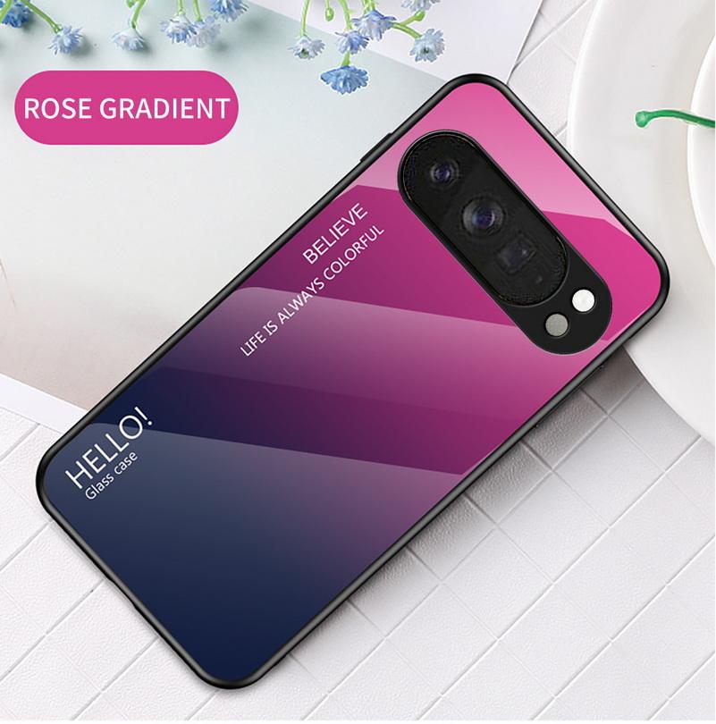 Защитный чехол из градиентного закаленного стекла для Google Pixel10 Pro XL Pixel 10 pro 10 9a 9 Pro 8A 8 Pro 7A 7 Pro 6A 6 Pro Глянцевая крышка