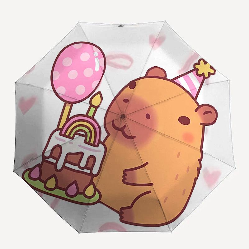 Birthday, Hamster Automatic Opening and Closing, 8 rib Structure Portable Umbrella, Suitable for Men and Women in All Seasons Perfect Gift