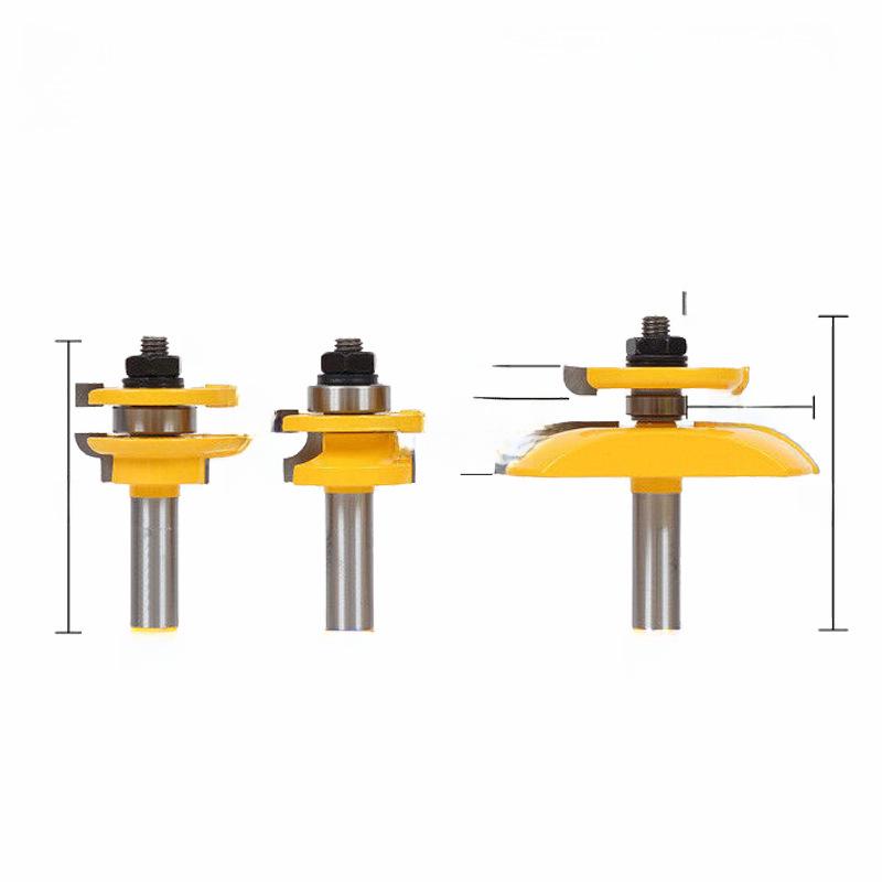 1/2 Handle 3-Piece Mortise Knife Set for Woodworking and Kitchen Cabinet Engraving