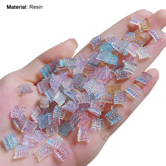 50 шт./компл. украшение для ногтей в виде банта Aurora 3D смоляной маникюрный блестящий бант DIY стразы для украшения
