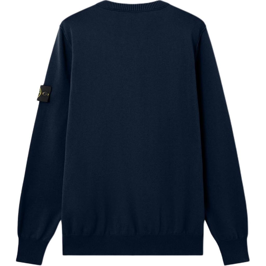 Stone Island Badge Ribbed Cuffs And Hem Crewneck Sweatshirt Men sweatshirt L1S155100053S00B2-V0020