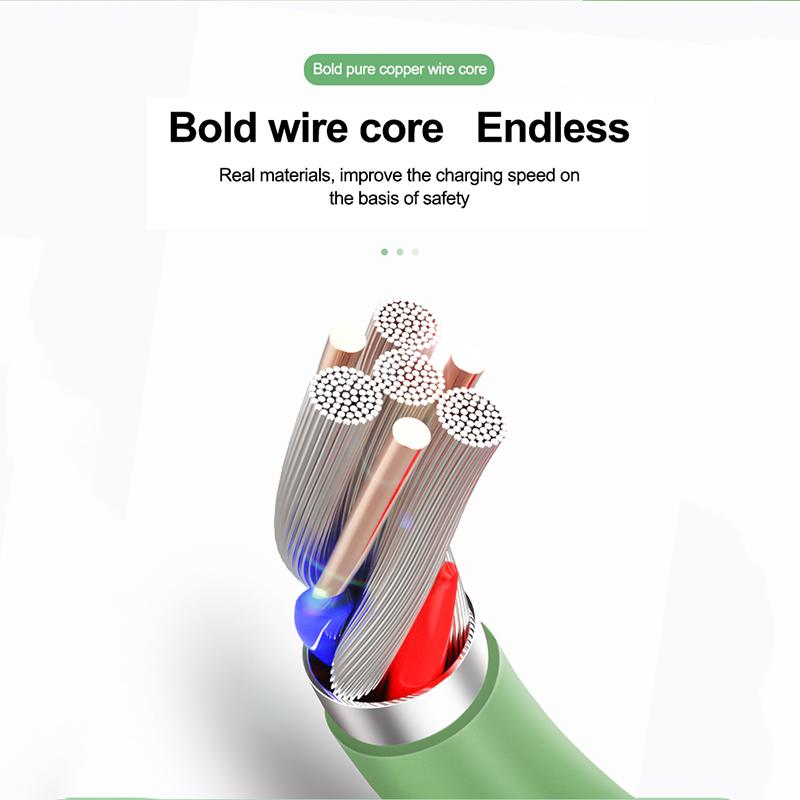 Кабель USB C для быстрой зарядки, тип C, жидкий, мягкий, силиконовый, шнур для передачи данных для мобильных телефонов Huawei, Xiaomi, Samsung, 1/1,5/2 м, провод USB-C для зарядки