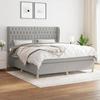 VidaXL Divan Bed with Mattress Light Grey 180x200cm Fabric - Model 3128781