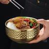 Double Layer Children's Insulated Bowl Hammer Pattern Stainless Steel Soup Bowl  Home Use
