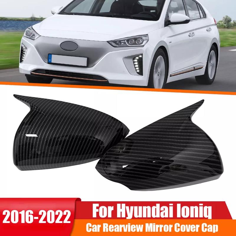 Для Hyundai IONIQ 2016- Автомобильная наклейка Крышка зеркала заднего вида Бокового зеркала Колпачок крыла Внешняя накладка на дверь Задний вид Отделка под карбон