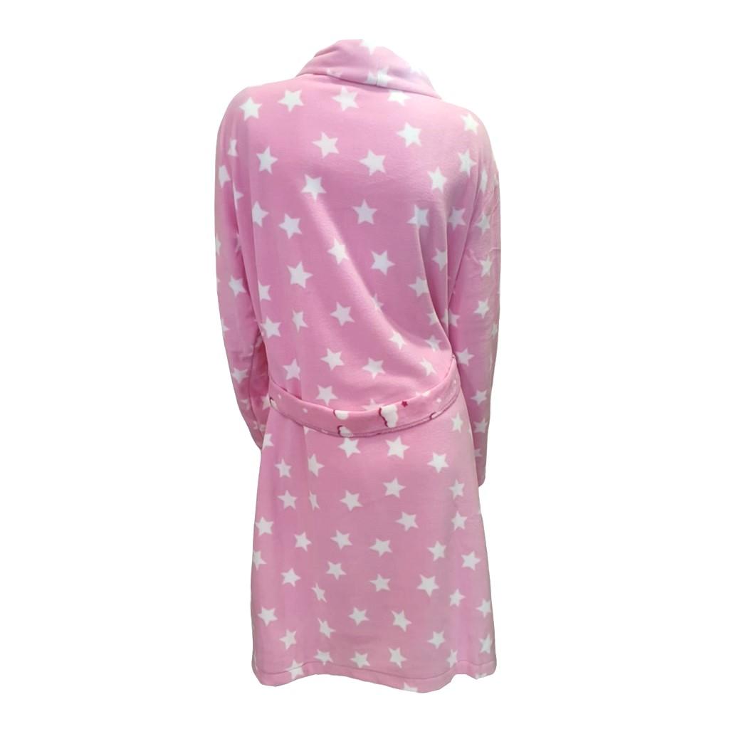 Ciciten 23C07 Зимний длинный женский флисовый халат Star Pocket