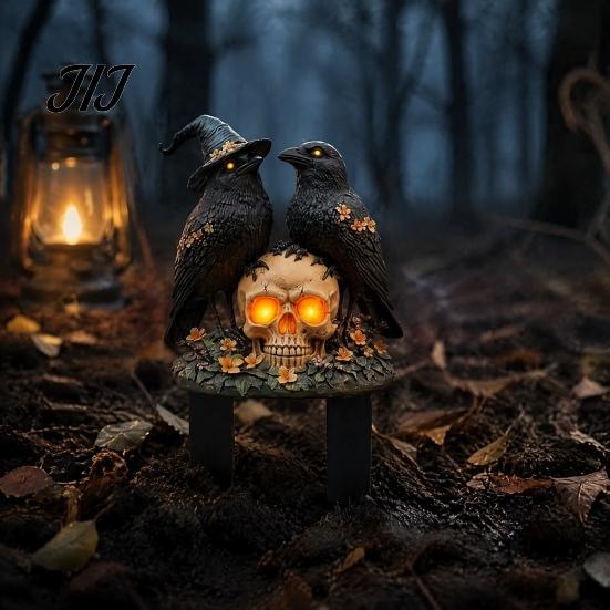 Durable Garden Stakes Halloween Ground Stake Art, Decorative Acrylic Yard Sculpture, Waterproof Easy Install Sign, Weather Resistant Lawn Ornament for