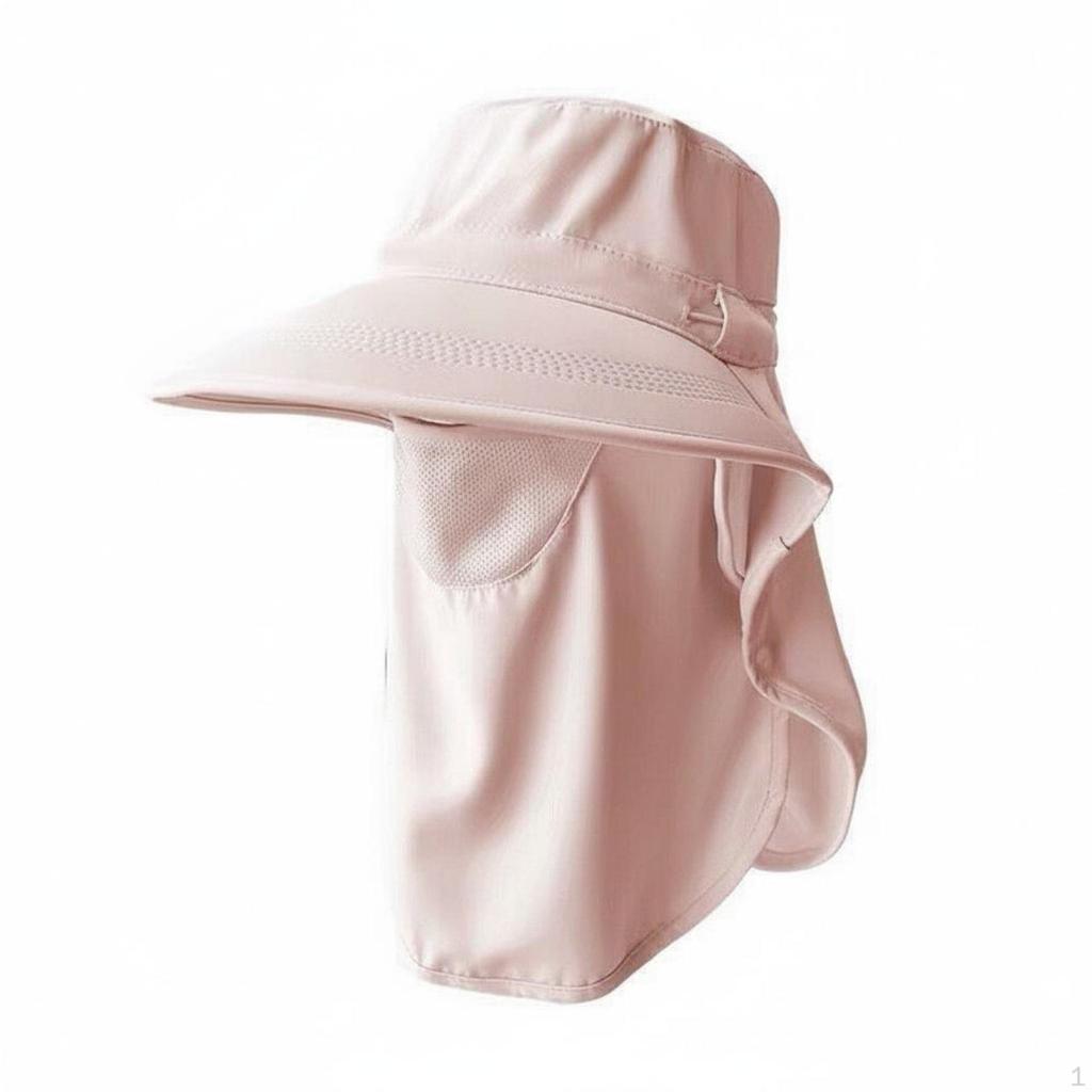 Солнцезащитная шляпа с защитой лица и клапаном на шею, дышащая сетчатая панель, широкие поля, для рыбалки
