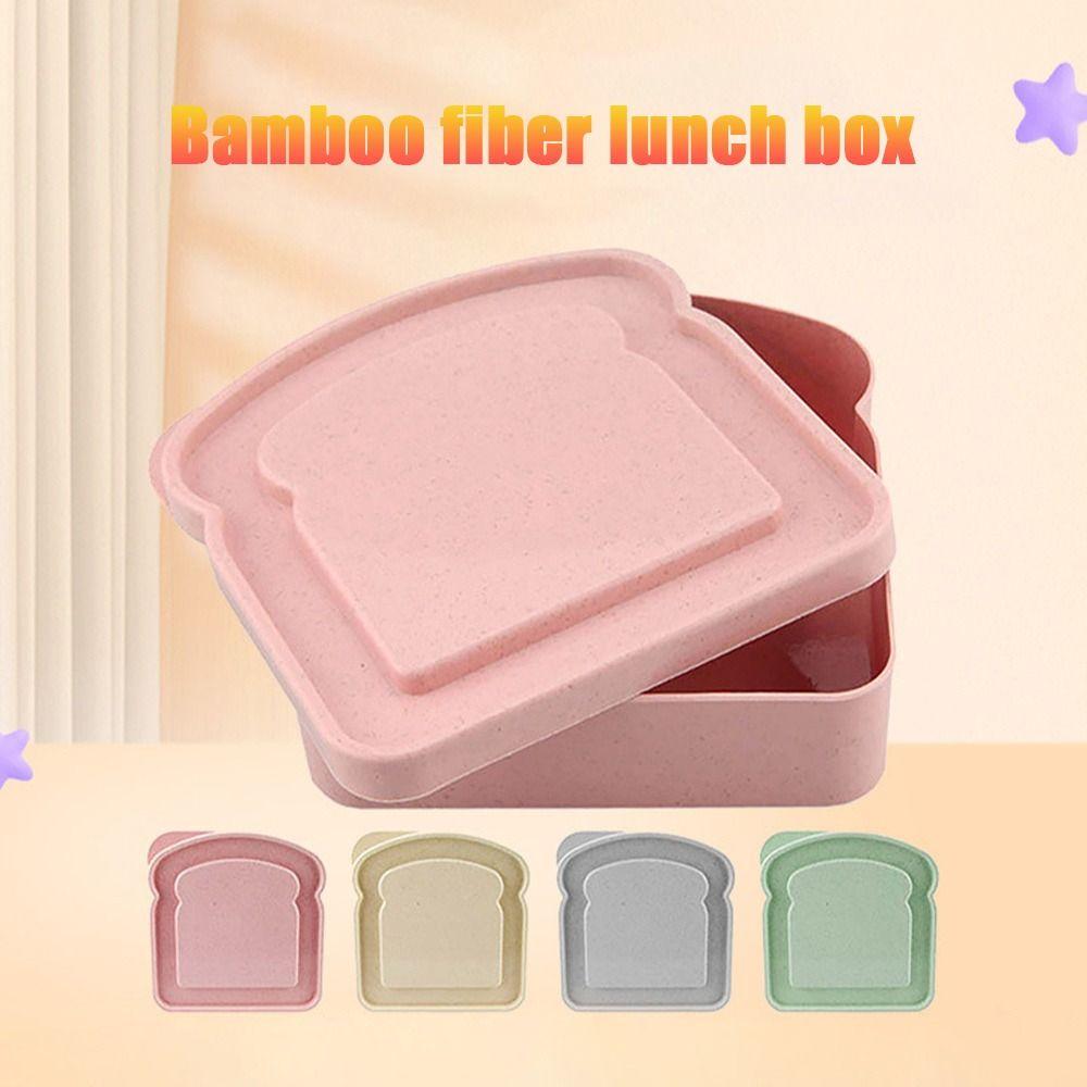 Portable Silicone Food Container Lunch Box Snack Sandwich Toast Box Bento Box