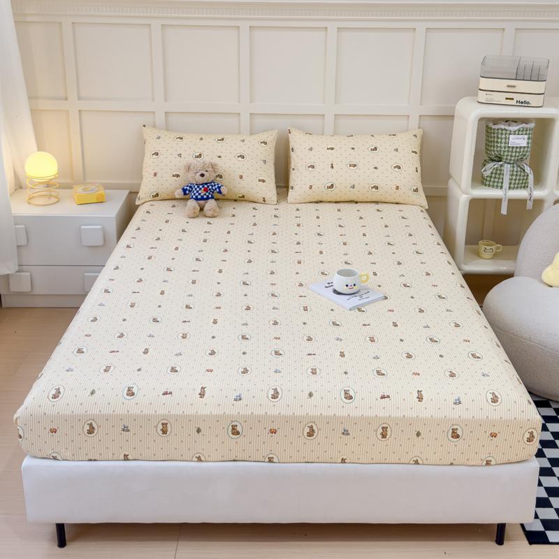 Приятная для кожи простыня на резинке из 100% хлопка, простыни в мультяшном стиле, чехол для домашнего матраса lençol (Наволочка Нужен заказ)
