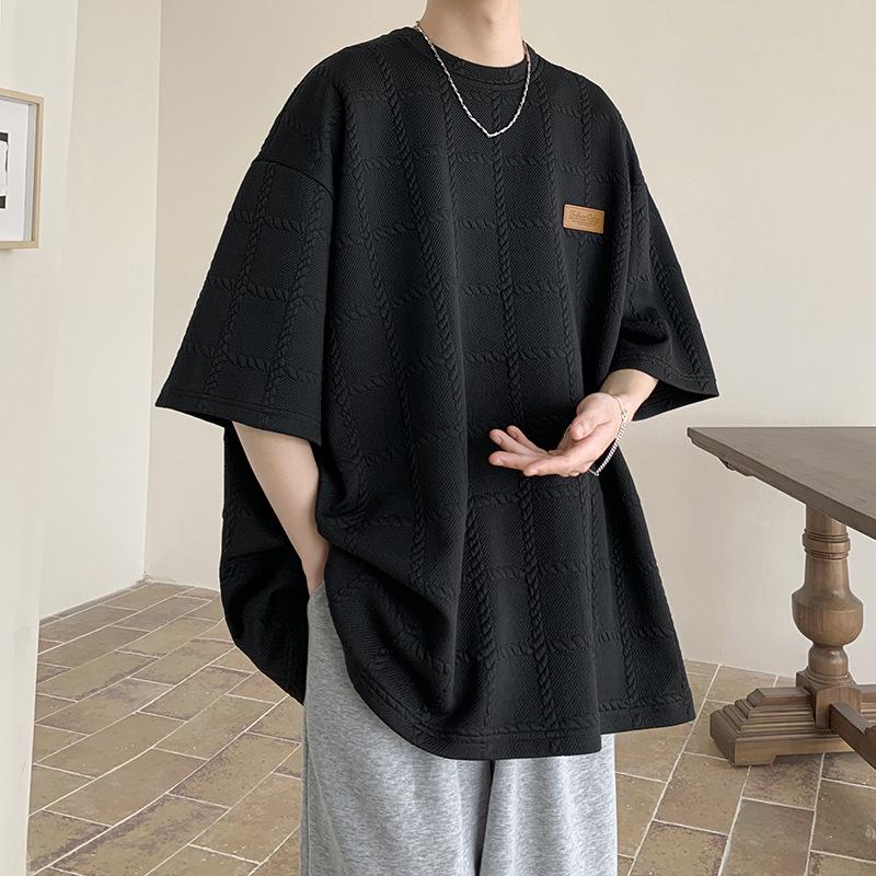 Футболка мужская с коротким рукавом из абрикосового фактурного переплетения - Niche Design, High Street Fashion