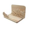 Shinto altar, amulet stand, wall-mounted, with relief carvings of a three-legged bird, auspicious clouds, and the moon, suitable for ancestral shrines