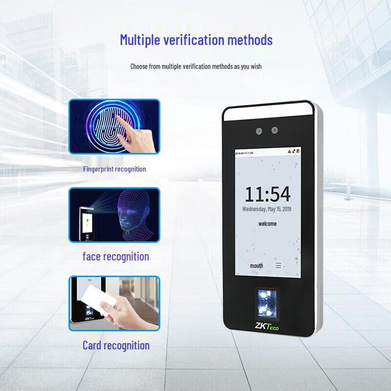 ZKTECO xface600 Динамическая система распознавания лиц и отпечатков пальцев CN вилка (адаптер в комплекте)
