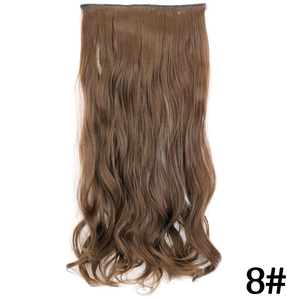 MERISIHAIR Длинные волнистые синтетические волокна 22 дюйма 5 зажимов для наращивания волос Волнистые прямые волосы Черный Коричневый Блондинка Повседневная одежда