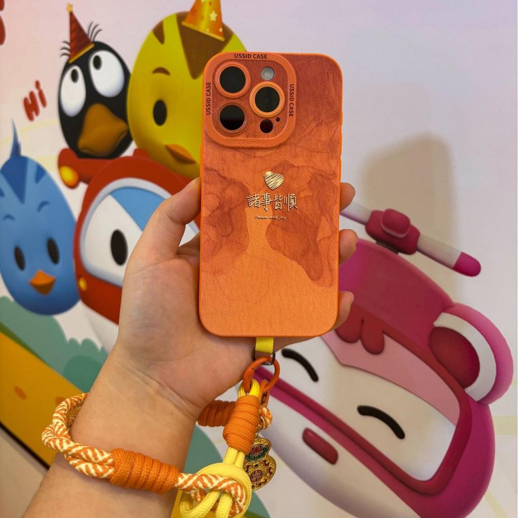 Новый год iphone17promax все идет хорошо силиконовый мягкий простой праздничный чехол для мобильного телефона с ремешком