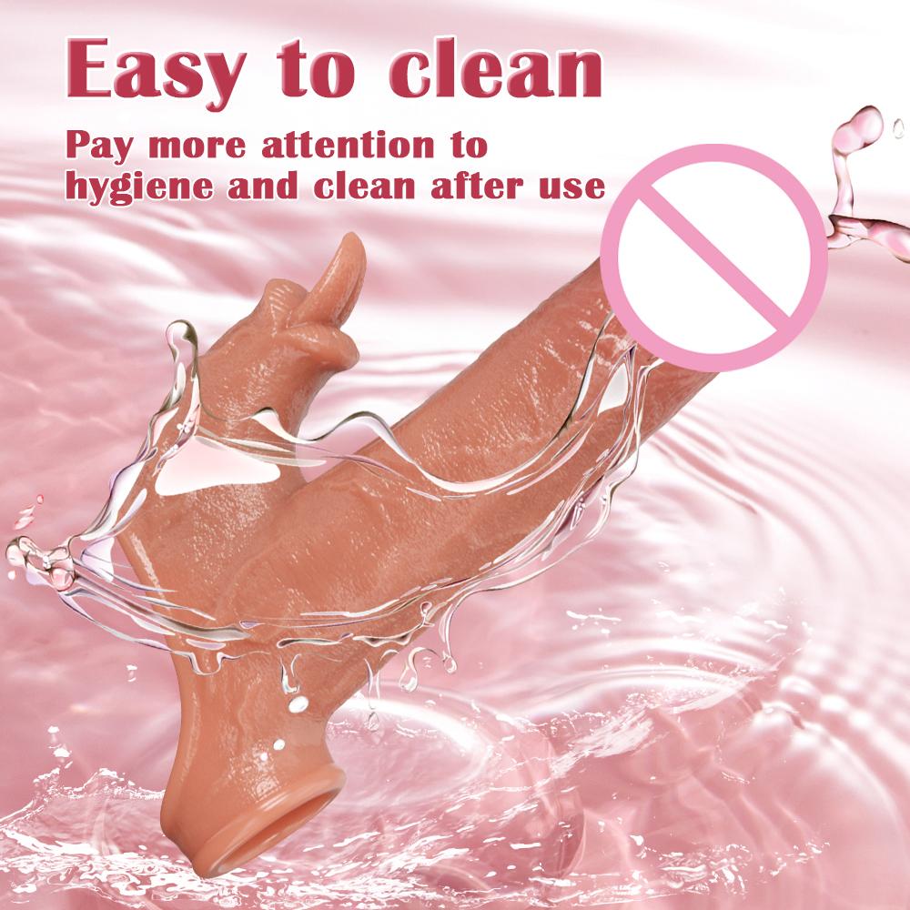 Многоразовый удлинитель пениса с дистанционным управлением, насадка-дилдо на головку, отсрочка эякуляции, кольцо для пениса, взрослый вибратор, секс-игрушки для пар, для мужчин