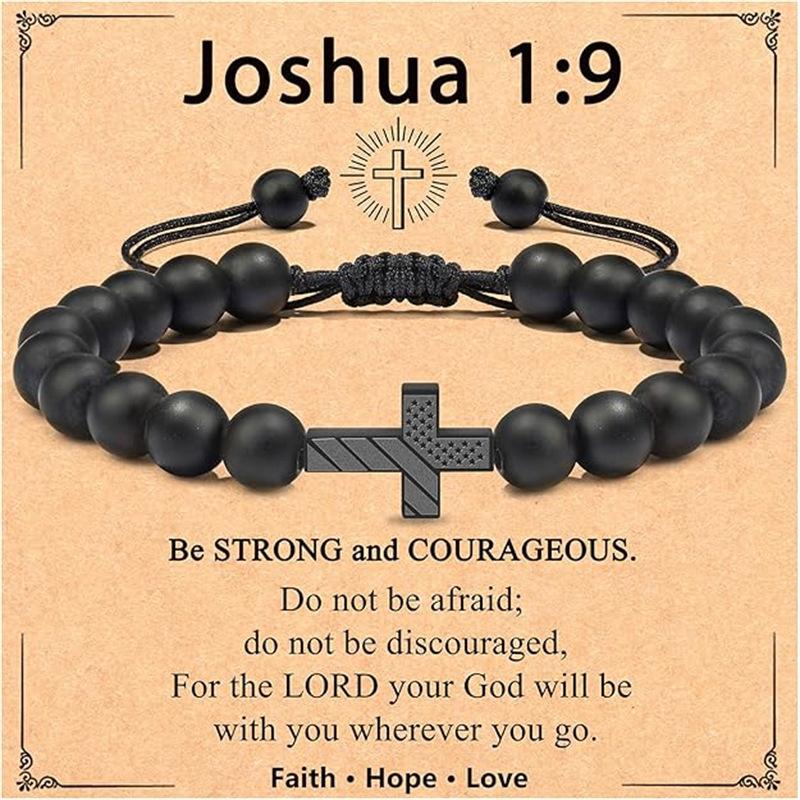 Браслет JYL TS Мужской Американский Флаг Крест Глаз Повышает Патриотизм и Удачу