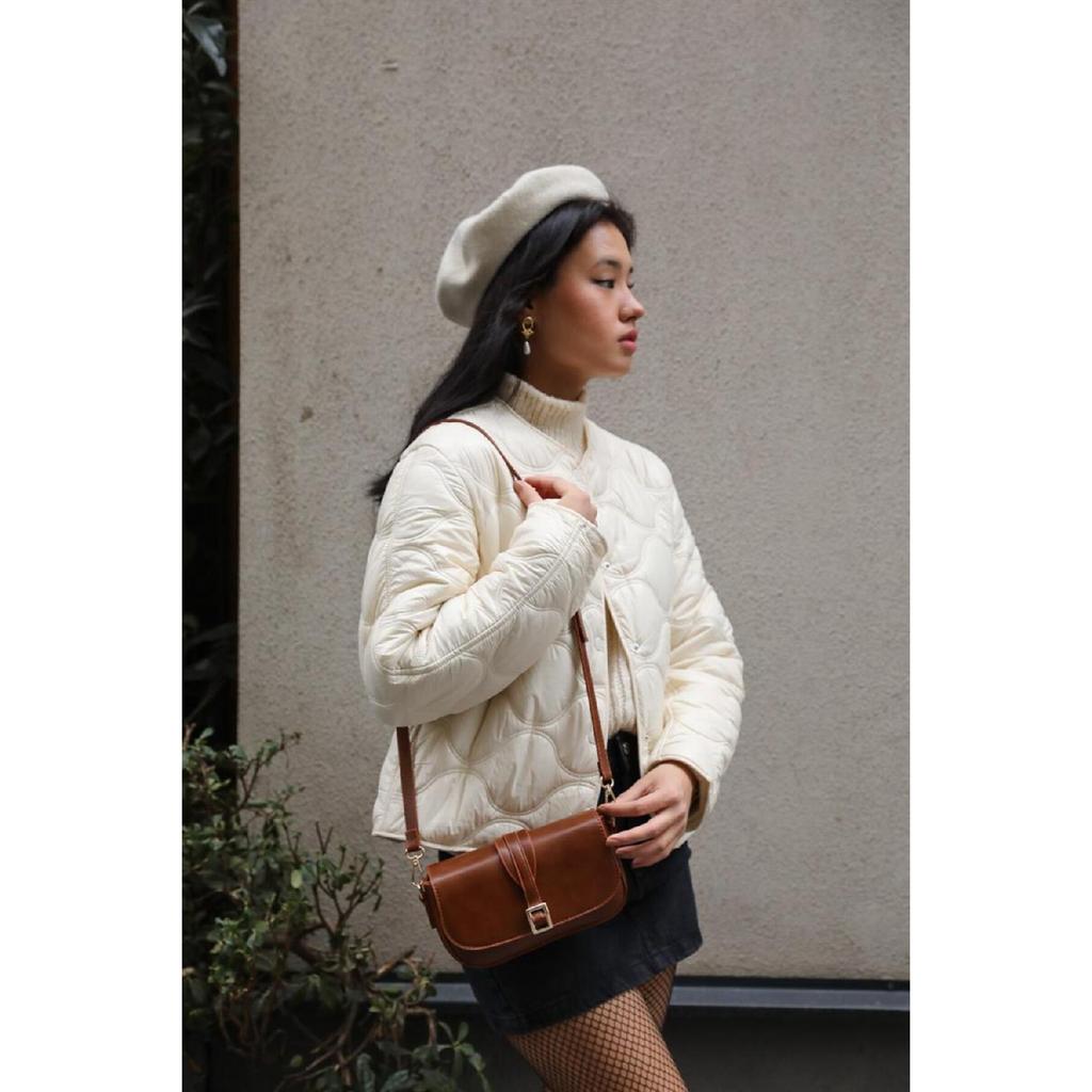 Black Women's Buckle Crossbody Bag