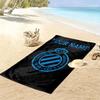 Пляжное полотенце с принтом Club Brugge Kv и индивидуальным именем, большое, мягкое, быстросохнущее, для пляжа, кемпинга, плавания
