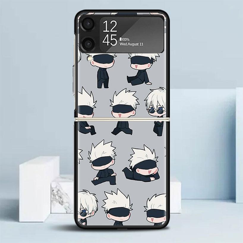 Мультяшный Милый Kaisen J-Jujutsu Чехол для Телефона Для Samsung Galaxy Z Flip7 Flip6 5G Flip5 Flip4 Flip3 ZFlip 7 6 3 4 5 Ударопрочный Задний C