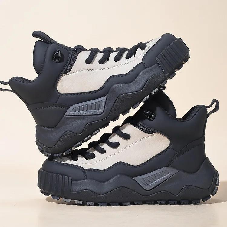 Весна Осень Новые мужские туфли Толстая подошва Увеличивающие рост Повседневная спортивная обувь для активного отдыха Альпинизм Путешествия Обувь