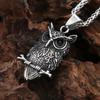 Панк Винтаж Нержавеющая Сталь Сова Подвеска Ожерелье Хип-Хоп Животное Амулет Ожерелье для Мужчин Женщин Ювелирные Изделия Подарок Дропшиппинг