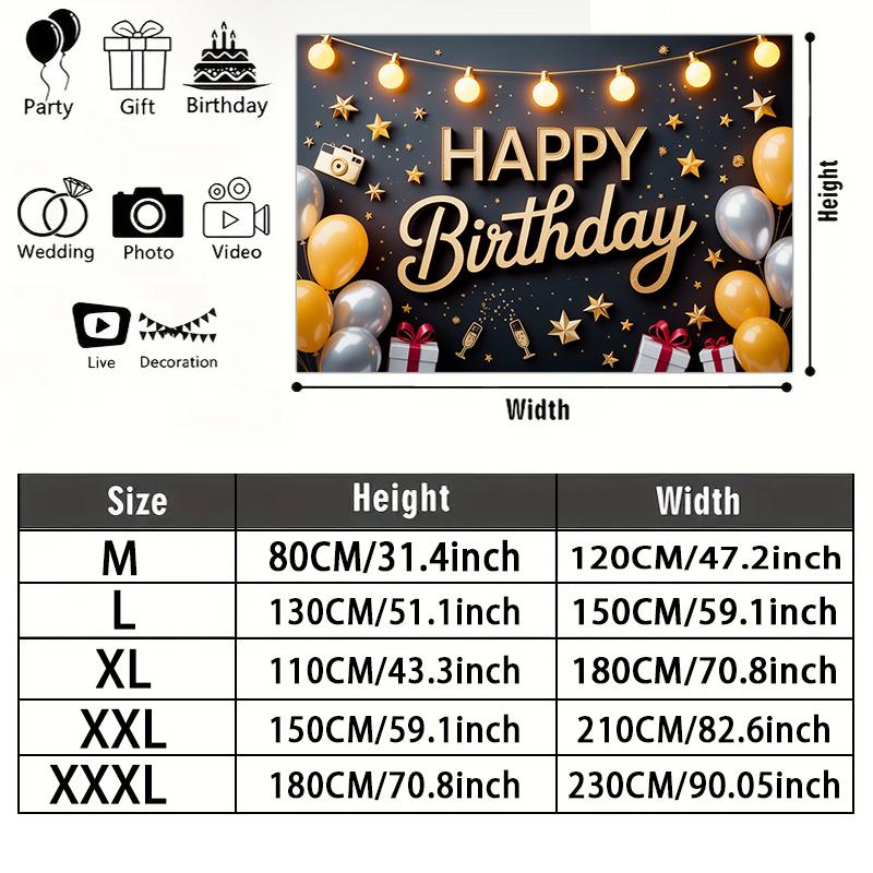 Party Backdrop Happy Birthday Birthday Photo Booth Background Front Door Decor