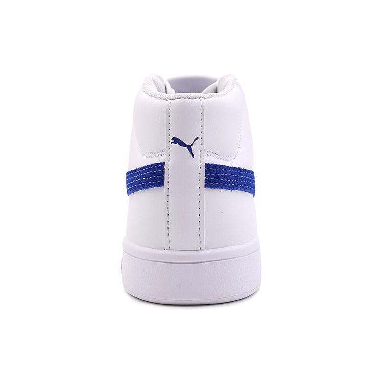 Puma Smash Synthetic Leather Mid-Top Sneakers Unisex Sneakers White Blue 366924-01