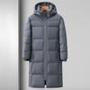 Men's and Women's Same Couple Down Jacket Fashionable and Casual Long Knee-length Hooded Thickened Korean Version Down Jacket
